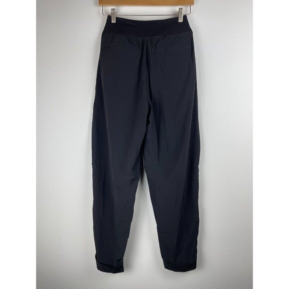 ATHLETA Cardiff Pants Straight Leg High Rise Black Tie Belt Waist Size 4 - Picture 6 of 8